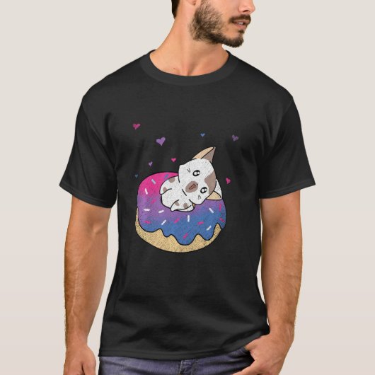 Niedliche Katze Tier Que Bi Pride Bisexualität Don T-Shirt (Vorderseite)