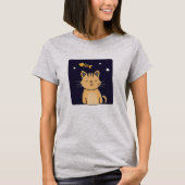 Niedliche Katze Träume Fisch Thunfisch Lachs Katze T-Shirt (Vorderseite)