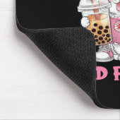 Niedliche Katze Trinken Bubble Tee Kätzchen Lover Mousepad (Ecke)