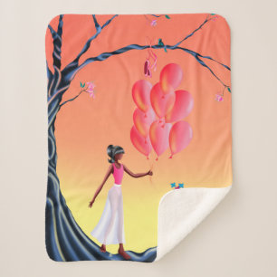 Niedliche Katze und Ballerina bei Sonnenuntergang  Sherpadecke