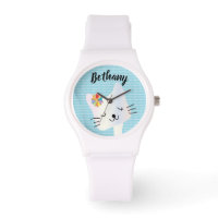Niedliche Katze und Blume Personalisiert