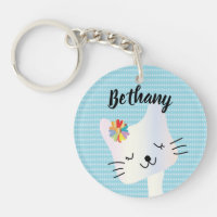 Niedliche Katze und Blume Personalisiert