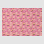 Niedliche Katze und Blume Seidenpapier (Vorderseite)