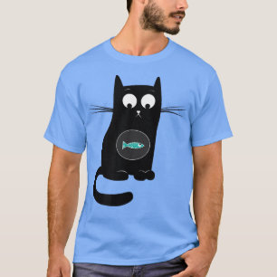 Niedliche Katze und Fisch , Kitten Kitty T-Shirt v