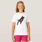 Niedliche Katze und Garne T-Shirt (Vorne ganz)