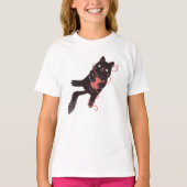 Niedliche Katze und Garne T-Shirt (Vorderseite)