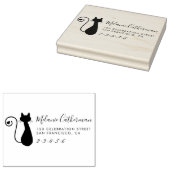 Niedliche Katze und Herz | Individuelle Name und R Gummistempel (Stempel)