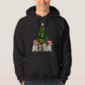 Niedliche Katze und Hund Weihnachtsbaum Katze Love Hoodie (Vorderseite)