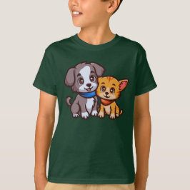 Niedliche Katze und Hunde für Tierliebhaber T-Shirt
