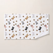 Niedliche Katze und Pfoten Badhandtuch Set (Handtuch)