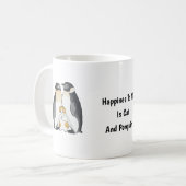 Niedliche Katze und Pinguin, für Katze Lover Kaffeetasse (Vorderseite Links)