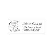 Niedliche Katze unter der Schirmadresse Selbstfarb Permastempel (Design)