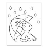 Niedliche Katze unter der Schirmdecke Gummistempel