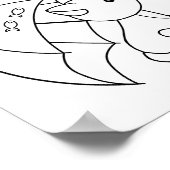 Niedliche Katze unter der Schirmdecke Poster (Ecke)