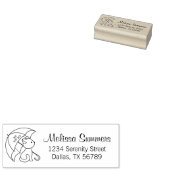 Niedliche Katze unter "Umbrella Address Rubber Bri Gummistempel (Stempel)