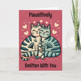 Niedliche Katze Valentine Karte
