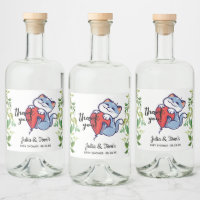 Niedliche Katze Vielen Dank Baby Dusche Liquor Fla