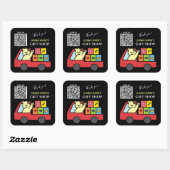 Niedliche Katze Vielen Dank QR Code Quadratischer Aufkleber (Blatt)