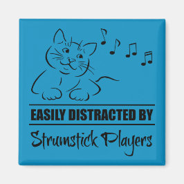 Niedliche Katze von Strumstick-Spielern leicht abg Magnet