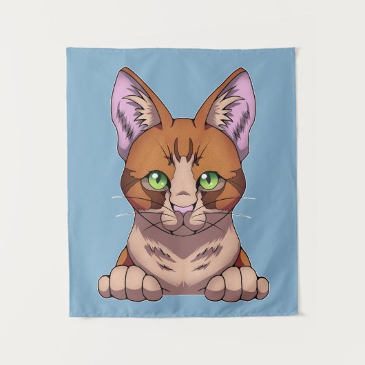 Niedliche Katze Wandteppich (Vorderseite)