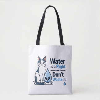 Niedliche Katze Wasser sparen Öko-freundliche Lein Tasche