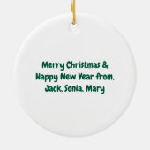 Niedliche Katze & Weihnachtsbaum, Wasserfarbe, ein Keramik Ornament (Hinten)