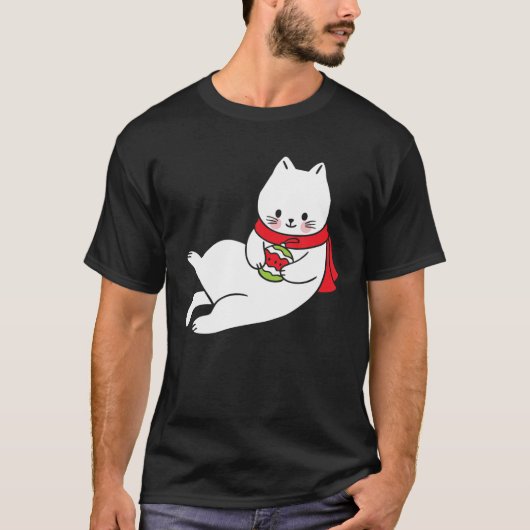 Niedliche Katze Weihnachtsbold Weihnachtsmäntel We T-Shirt (Vorderseite)