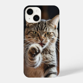 Niedliche Katze wirft einen Punch iPhone 14 Hülle