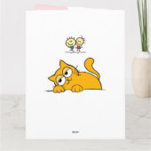 Niedliche Katze wirst du meine Valentingrüße sein Karte (Rückseite)