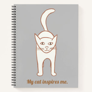 Niedliche Katze Zeichnend, Meine Katze inspiriere  Notizblock