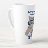 Niedliche Katze Zeichnend Pawsitive Vibes Positive Milchtasse (Linke Ecke)