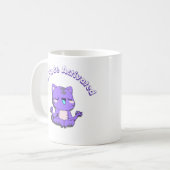 niedliche Katze, Zen-Modus, zen Katze Kaffeetasse (Vorderseite Links)