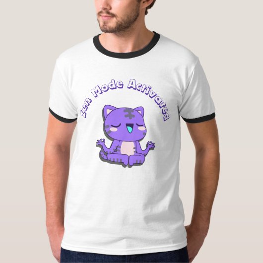 niedliche Katze, Zen-Modus, zen Katze T-Shirt (Vorderseite)