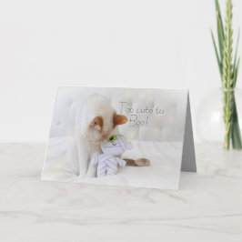 Niedliche Katze zu Niedlich zum Boo! Halloween Karte