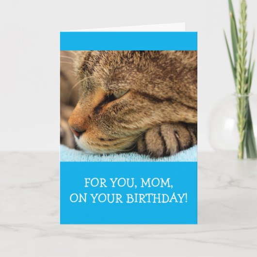 Niedliche Katze "Zur Mama" Geburtstag Karte (Vorderseite)