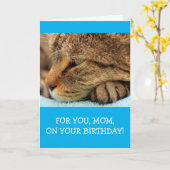 Niedliche Katze "Zur Mama" Geburtstag Karte (Gelbe Blume)