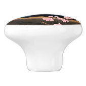 Niedliche Katzen auf einem Kirschblütenbaum Keramikknauf (Seitenansicht)