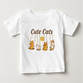 niedliche Katzen auf schwingendem Shirt. Baby T-shirt