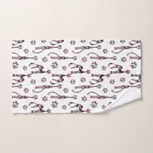 Niedliche Katzen Badehandtuch Set (Handtuch)