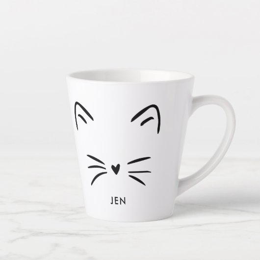 Niedliche Katzen-Bärte Milchtasse (Rechts)