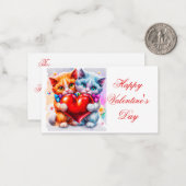 Niedliche Katzen bei Lieben Mitteilungskarte (Vorderseite/Rückseite Beispiel)