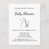 Niedliche Katzen binden Geschlecht neutrale, einfa Ankündigungspostkarte (Vorderseite)