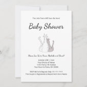 Niedliche Katzen binden Geschlecht neutrale, einfa Einladung (Vorderseite)