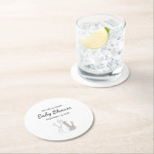 Niedliche Katzen binden Geschlechtsneutrale Babydu Runder Pappuntersetzer (Vor Ort)