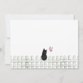 Niedliche Katzen Blume Einladung (Rückseite)