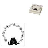 Niedliche Katzen Blume Journal Frame Gummistempel (Stempel)