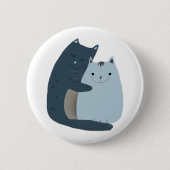 Niedliche Katzen Button (Vorderseite)