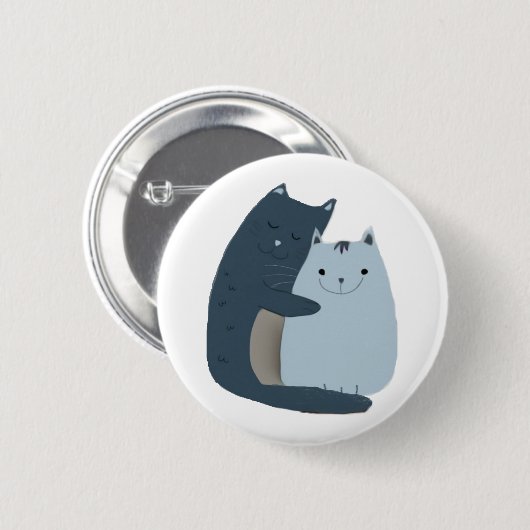 Niedliche Katzen Button (Vorne & Hinten)