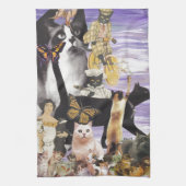 Niedliche Katzen-Collage 4 Geschirrtuch (Vertikal)