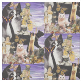 Niedliche Katzen-Collage 4 Stoff (Muster)